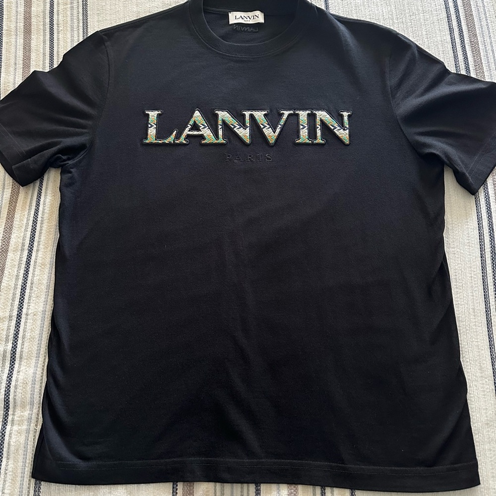 Lanvin Contrast Logo-Print T-Shirt